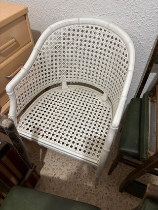Silla de Ratán Blanca