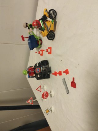 Set Playmobil Moto, Quad y Barrendero