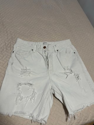 Pantalones cortos vaqueros blancos