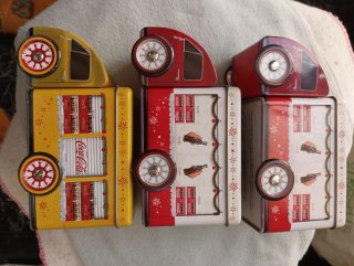 3 Cajas Metálicas Camión Coca Cola Vintage
