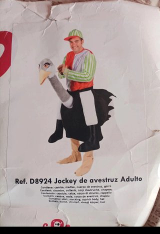 Disfraz de Jockey con Avestruz Adulto