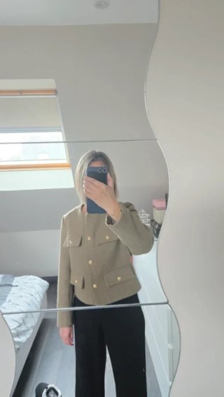Chaqueta Zara Verde Talla S