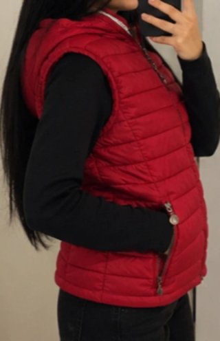 Chaleco acolchado rojo