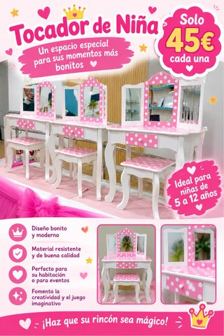 Tocador de Maquillaje Infantil