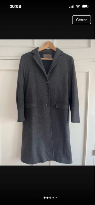 Abrigo de lana gris Zara