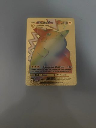 Carta Pokémon Pikachu Vmax Dorada