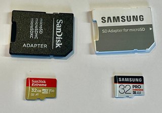 2 Tarjetas microSD 32GB con Adaptadores