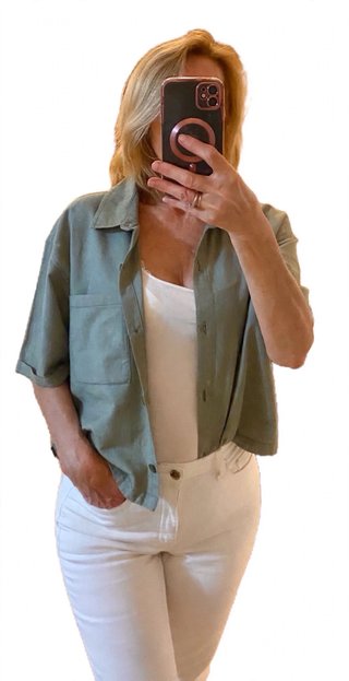 Camisa Vans MCmilian mujer verde t M Nueva