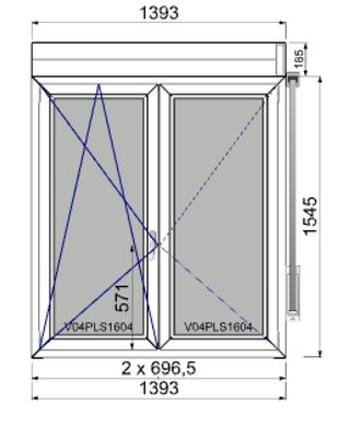 Ventana PVC Cortizo A70 2 Hojas
