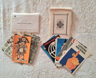 Colección de Postales antiguas Lotería Nacional