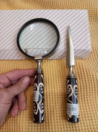 Set Vintage de Lupa y Abrecartas