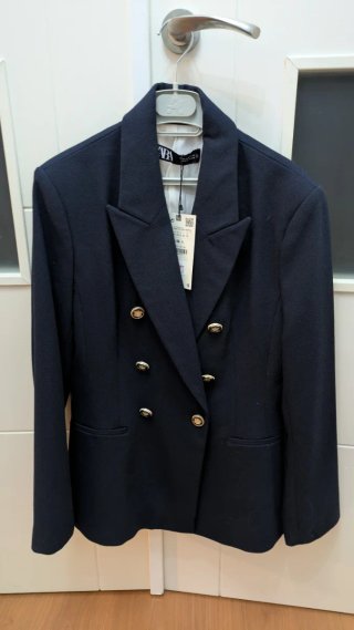Chaqueta Azul Marino mujer ZARA Talla M