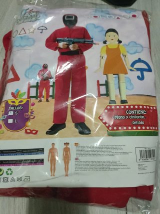 Disfraz Juego del Calamar Soldado Talla S