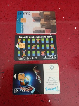 3 Tarjetas Telefónicas España 250 ptas cabitel
