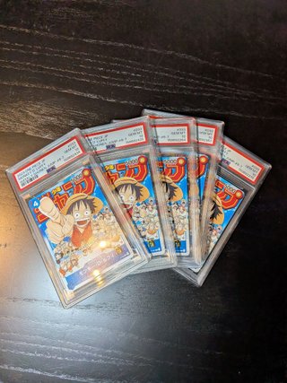 5 Cartas One Piece Luffy Shonen Jump PSA 10