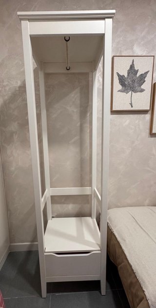 Mueble Perchero con Cajón Blanco