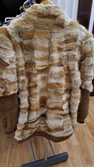 Chaquetón de Piel Natural y Serraje