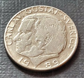 Moneda de Suecia 1989