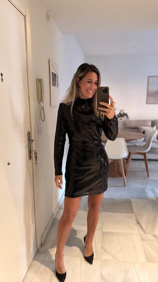 Vestido Lentejuelas Boohoo( Asos)