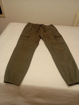 Pantalón Cargo Hombre Verde Oliva