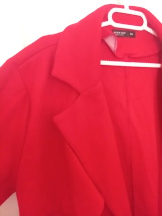Abrigo Rojo SHEIN Talla XXL