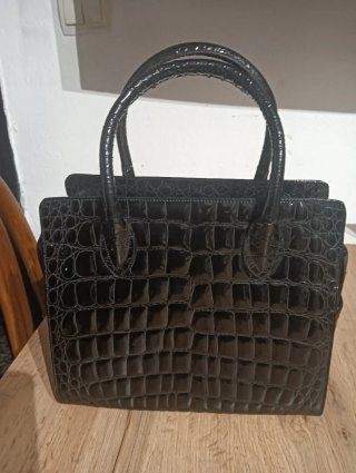 Bolso Vintage de Charol Negro