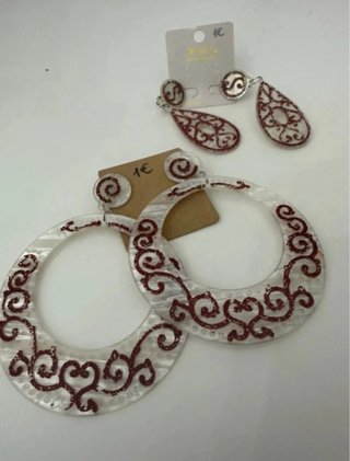 2 Pares de Pendientes de Flamenca