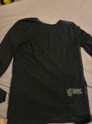 Camiseta Transparente Negra con Estampado