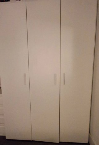 Armario Ropero de 3 Puertas Blanco