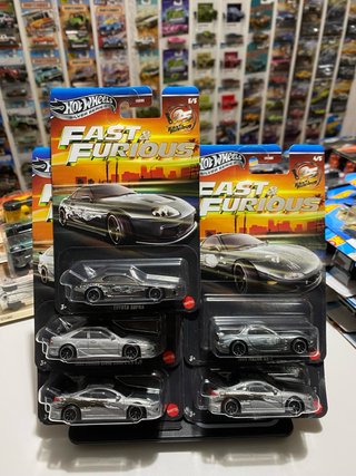 Set 5 Hot Wheels Fast & Furious Silver Series