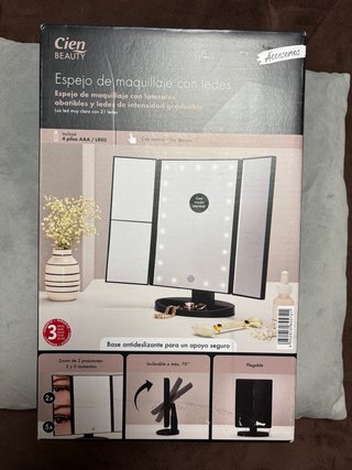 Espejo de Maquillaje con LED