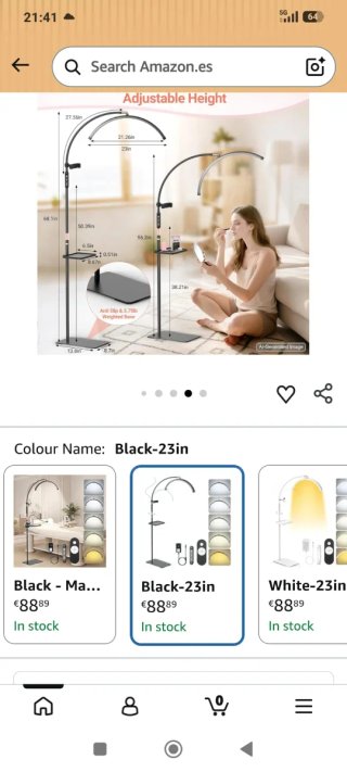 Lámpara de pie LED para estética