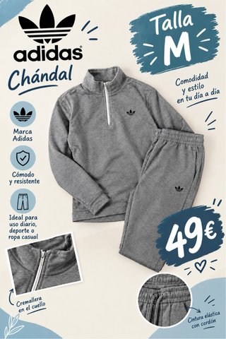 Chándal Gris Talla M