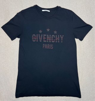 Camiseta Givenchy Paris Estrellas Negra Talla M