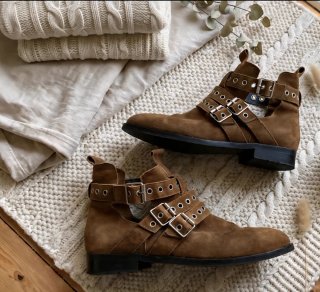 Botines Cutout Musse & Cloud Marrones Talla 39