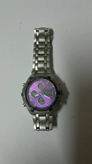 Reloj Analógico y Digital Plateado