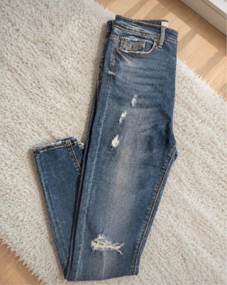 Pantalón Pitillo Stradivarius Azul