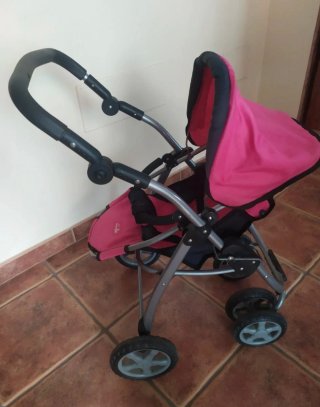 Carro de Muñecas Juguettos Rosa mimitos
