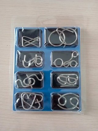 8 Rompecabezas de Ingenio Metálicos