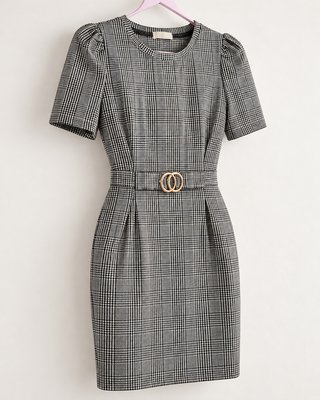 Vestido Oficina Cuadros Talla M