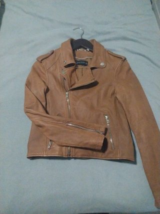 Chaqueta Biker Zara Marrón Talla M