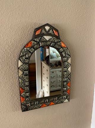 espejo artesanal marroquí de estilo bereber