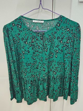 Blusa Estampada Verde Easy Wear Talla XS