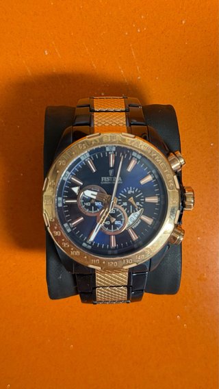 Reloj Festina Cronógrafo Azul y Dorado