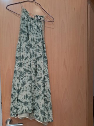 Vestido estampado verde y blanco
