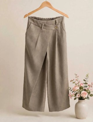 Pantalón de vestir con cintura cruzada