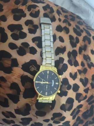 Reloj Geneva Dorado y Negro