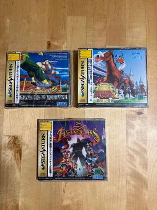 Lote 3 Videojuegos Sega Saturn Japón Sin abrir