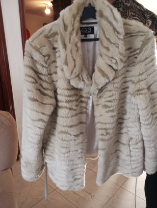 Chaqueta de Pelo G3 Collection Beige Talla 50