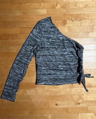 Top Brownie asimétrico gris Talla S